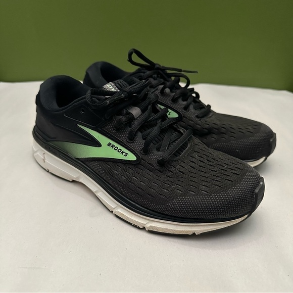 Brooks Dyad 11 Road Running Shoes Women's 7.5 in Black and Green - Picture 2 of 6